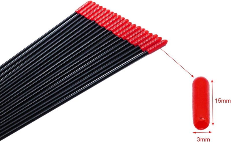 iRCMATRC Soft Plastic Protection 2.4-G Antenna Tube with Caps Red for FPV Receiver for Frsky XM XM+ X4R X4RSB Series/TF Series IPEX4 150mm Length (Pack of 20pcs) - Image 5